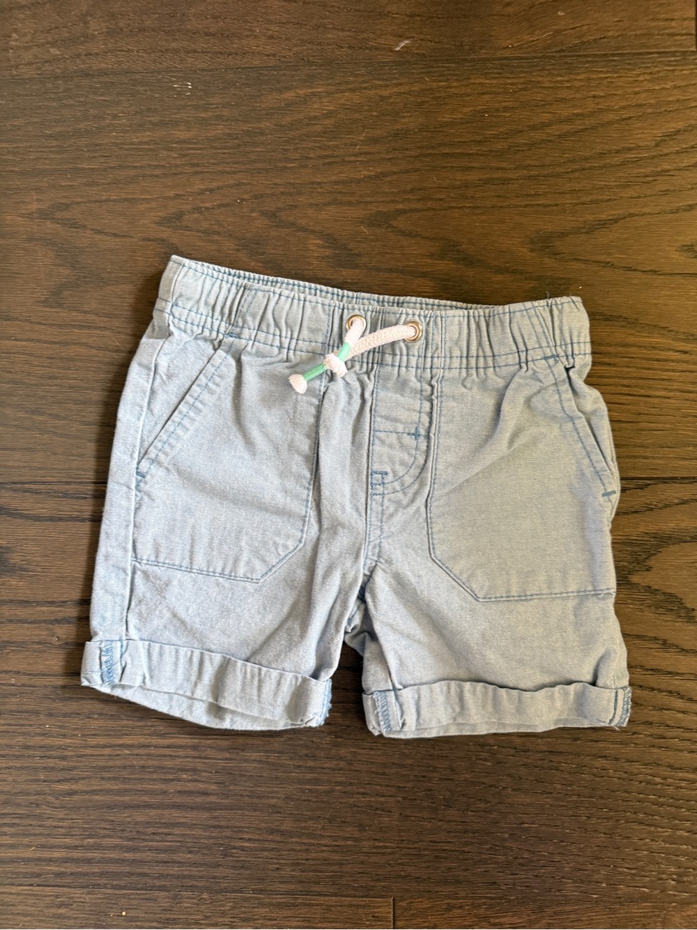 Cat & Jack Light Blue Pull-On Shorts with Drawstring